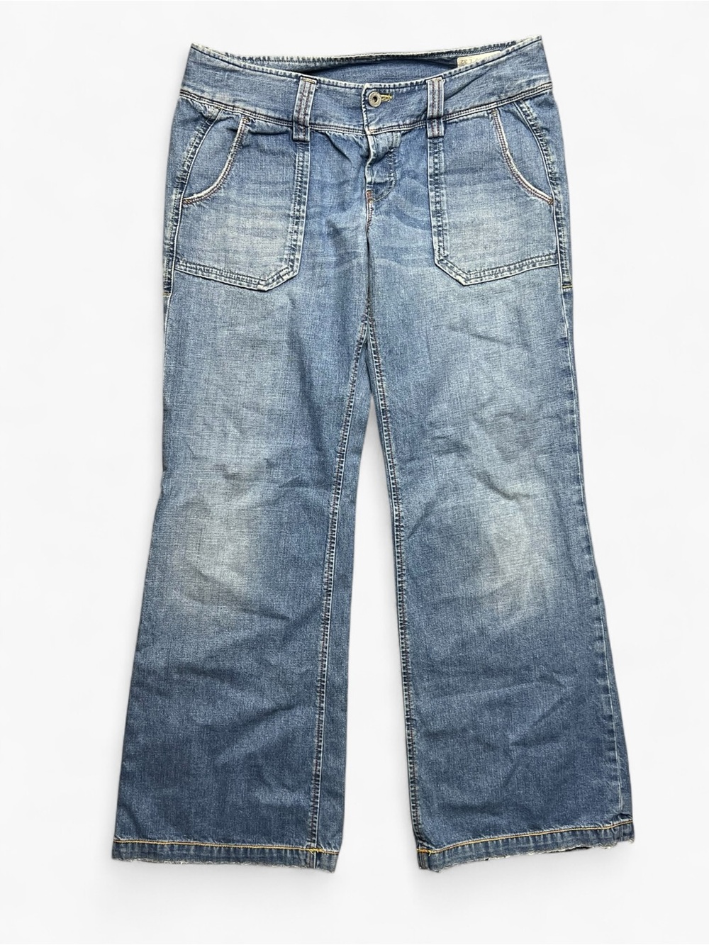 Y2K Vintage DIESEL Hipper Low Rise Wide Leg Jeans 30x32 2005